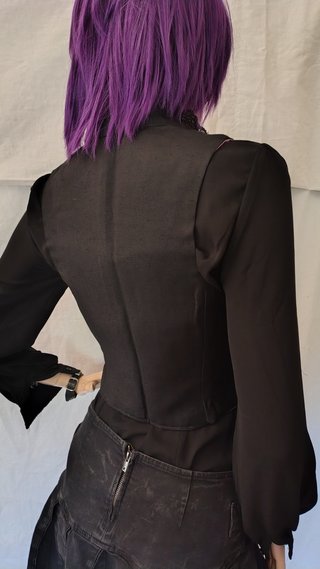 Gilet panciotto nero rosa alternativo