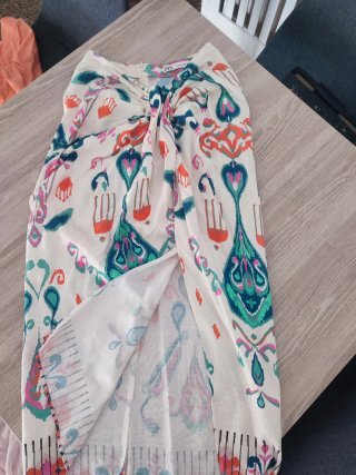 Falda ZARA multicolor con estampado