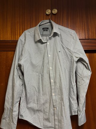 Camisa Pedro del Hierro rayas verde/blanco Talla