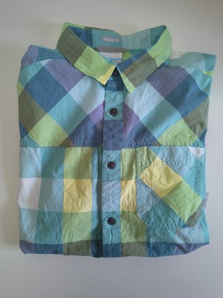 Columbia shirt checkered Short Sleeve, colorblock
