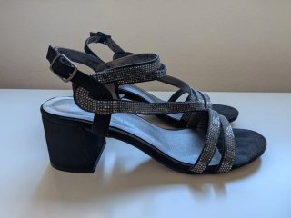 Sandalias tacón Catwalk negras