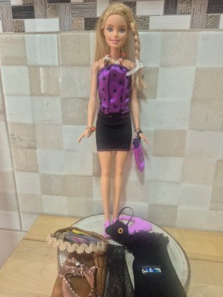 Barbie con prendas y accesorios