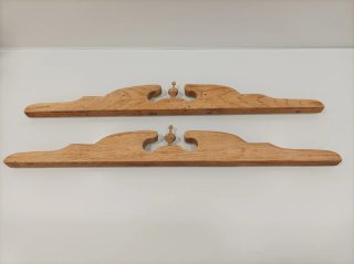 Copetes de madera antiguos (2 unidades)