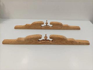 Copetes de madera antiguos (2 unidades)