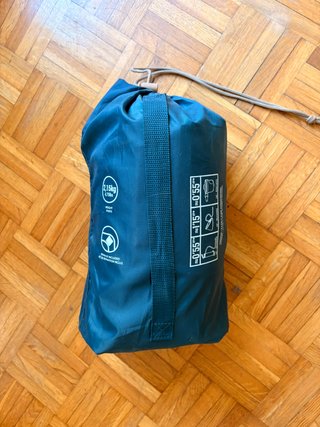 Tienda campaña, saco dormir, colchoneta inflable