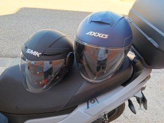 Moto Scooter azul agua