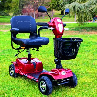 Scooter Elétrica Mobilidade Reduzida Vermelha