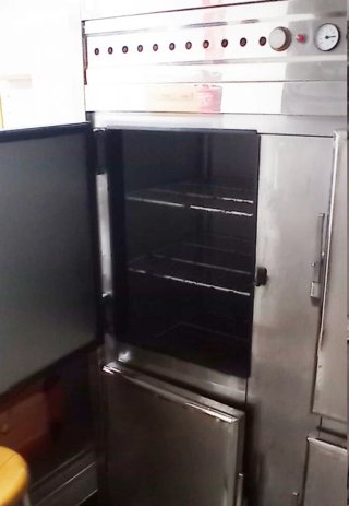 Cámara frigorífica y congelador de acero
