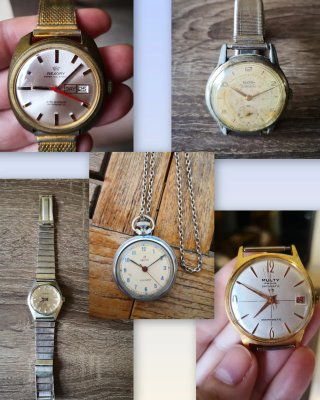 Lote 5 relojes vintage caballero