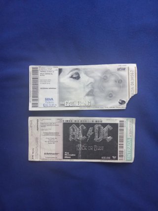 Colección entradas conciertos antiguas