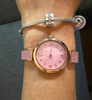 Reloj Swarovski Original Rosa y Dorado NUEVO