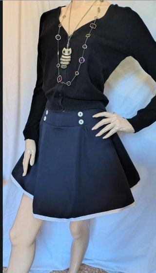 Gonna ampia stile marinaro pin up