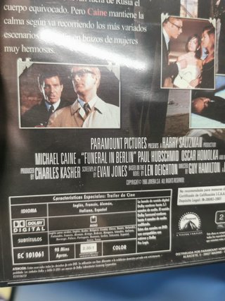 Película en DVD FUNERAL EN BERLIN - MICHAEL CAINE , GUY HAMILTON - DESCATALOGADA