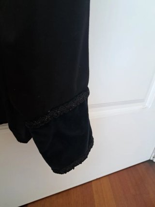 Jubón/camisa traje regional negro bordado a mano