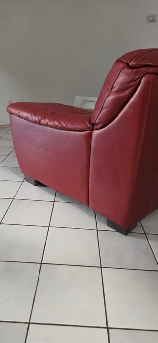 Divano letto 2 posti in pelle Natuzzi rosso