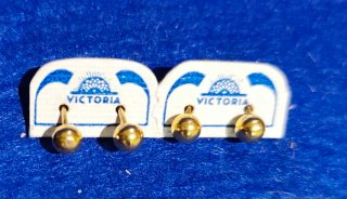 Dos pares de Pendientes Victoria Chapados en Oro