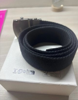 Cintura nera con fibbia argento