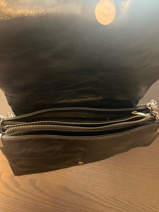 Bolso Hombro Zara Solapa Cadena Negro