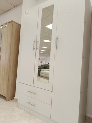 Armario 3 Puertas con Espejo Blanco