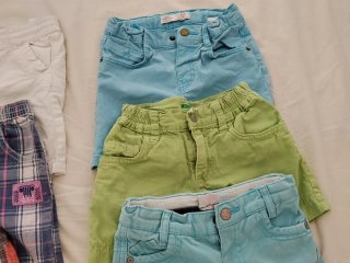 Lote 6 pantalones cortos bebé