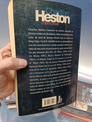 Lote CHARLTON HESTON cintas VHS + libro + 4 dvds