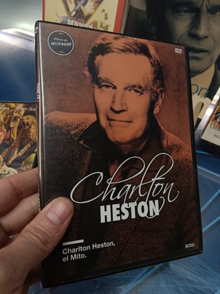 Lote CHARLTON HESTON cintas VHS + libro + 4 dvds