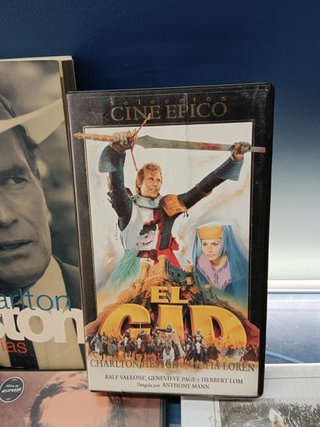 Lote CHARLTON HESTON cintas VHS + libro + 4 dvds