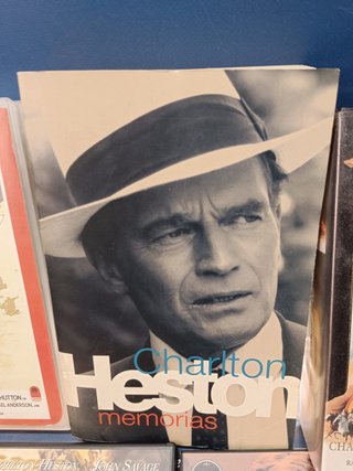 Lote CHARLTON HESTON cintas VHS + libro + 4 dvds