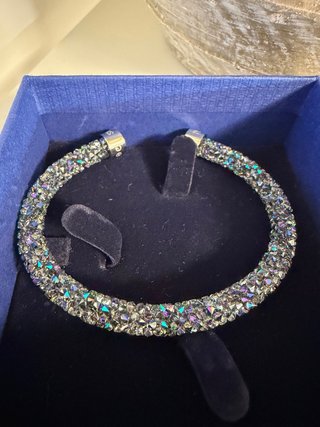 Pulsera Rígida Swarovski Gris Multicolor