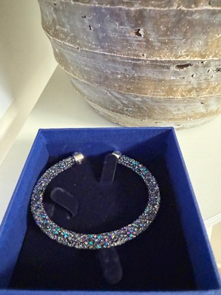 Pulsera Rígida Swarovski Gris Multicolor