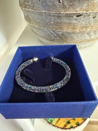 Pulsera Rígida Swarovski Gris Multicolor