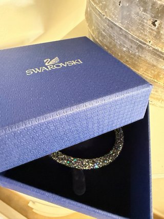 Pulsera Rígida Swarovski Gris Multicolor