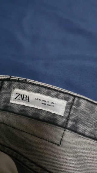 Vaqueros Zara Baggy Gris Talla 44 EU