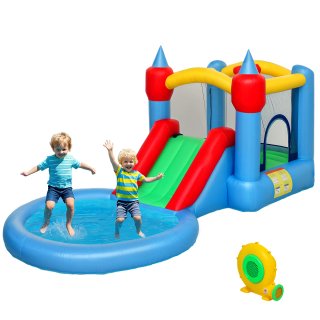 Castello Gonfiabile 4 in 1 con Scivolo Multicolore