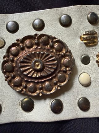 Cintura vintage anni '80 borchie e strass