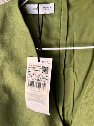Mono Mango 100% Lino Verde