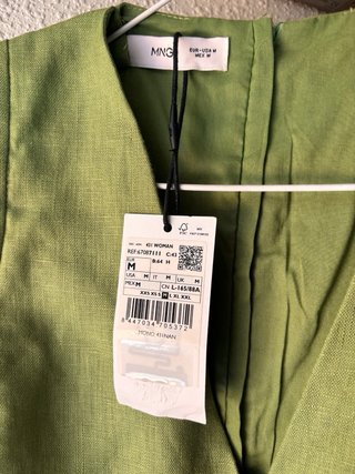 Mono Mango 100% Lino Verde