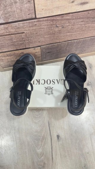 Sandalias Lasocki Negras Talla 41 piel
