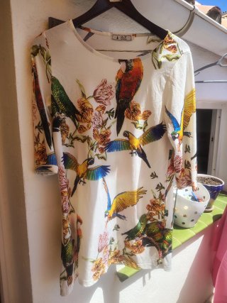 Vestido loros multicolor