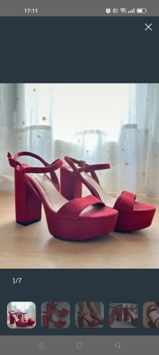 Sandalias plataforma burdeos Stradivarius