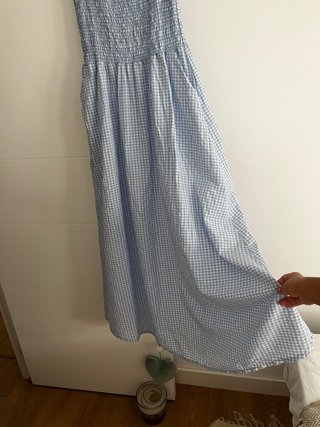 Vestido midi vichy nido abeja Nuevo
