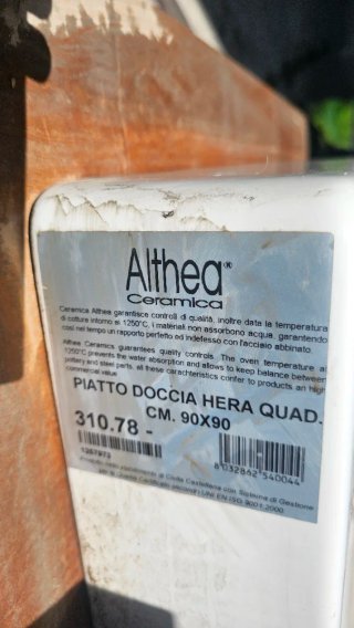 Plato de ducha Athea cerámica blanco