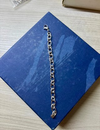 Bracciale argento maglie texture