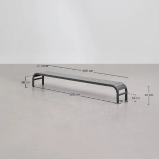 Mesa auxiliar para tumbona en acero Marietta SKLUM