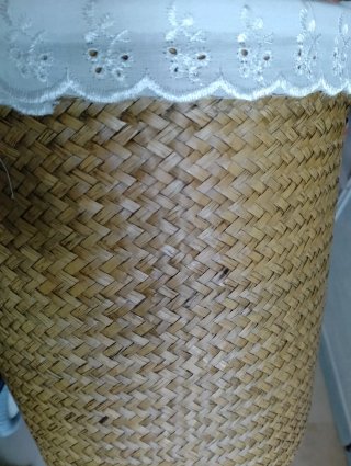 Cesta mimbre forrada multiusos
