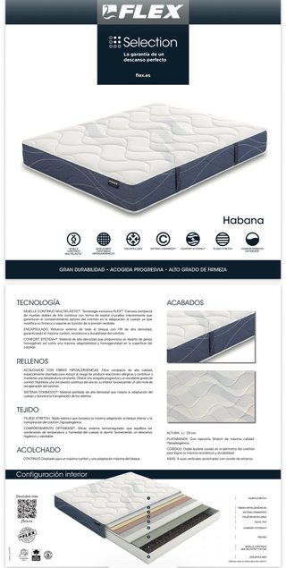 Colchón Flex Habana 90x200cm NUEVO