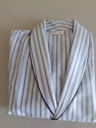 Pijama hombre rayas azul/blanco XL