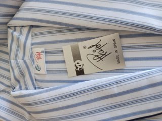 Pijama hombre rayas azul/blanco XL