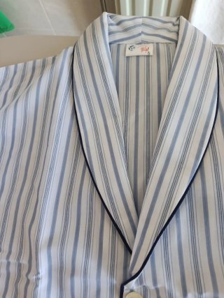 Pijama hombre rayas azul/blanco XL