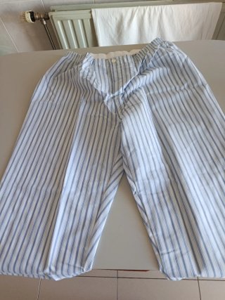Pijama hombre rayas azul/blanco XL